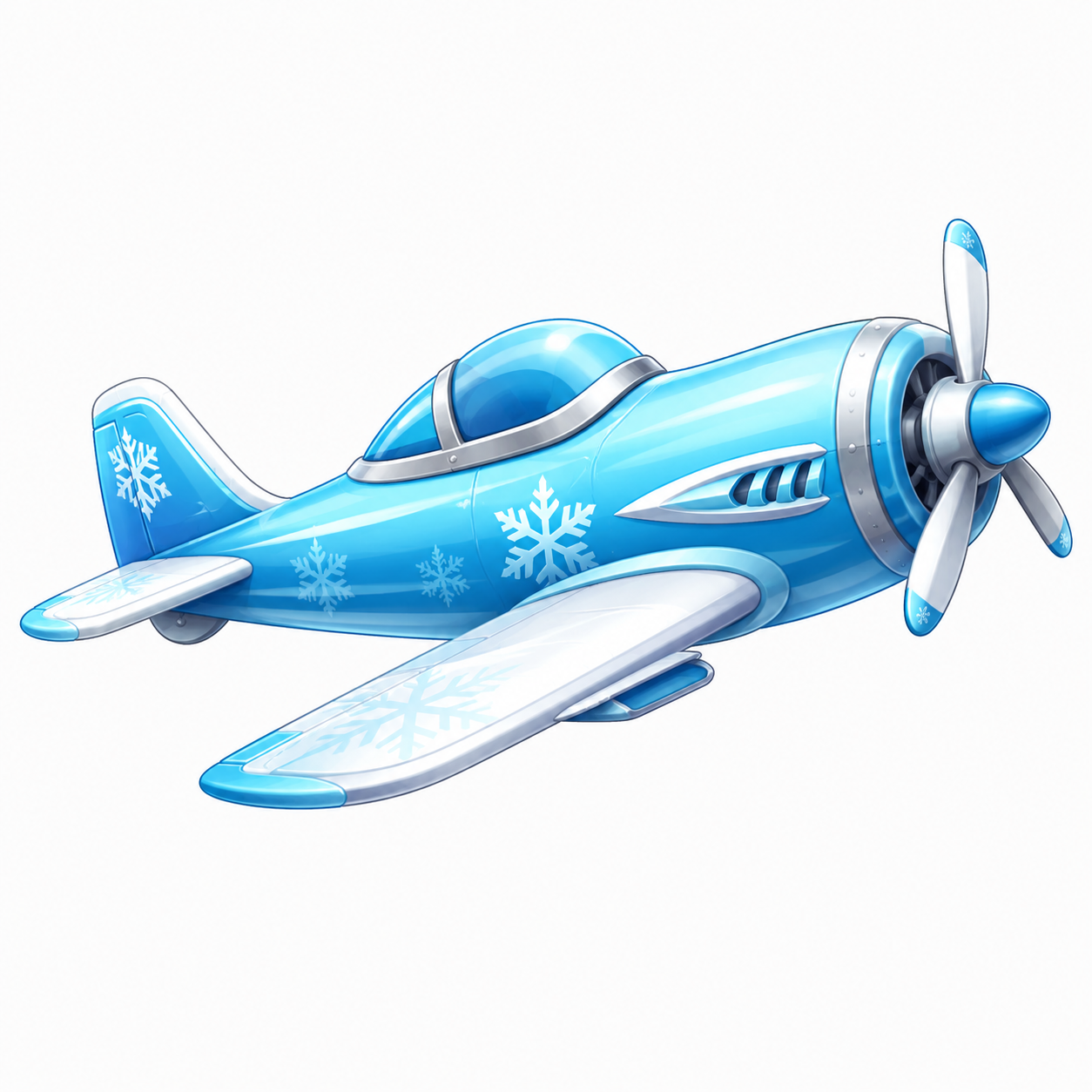 Blue winter plane